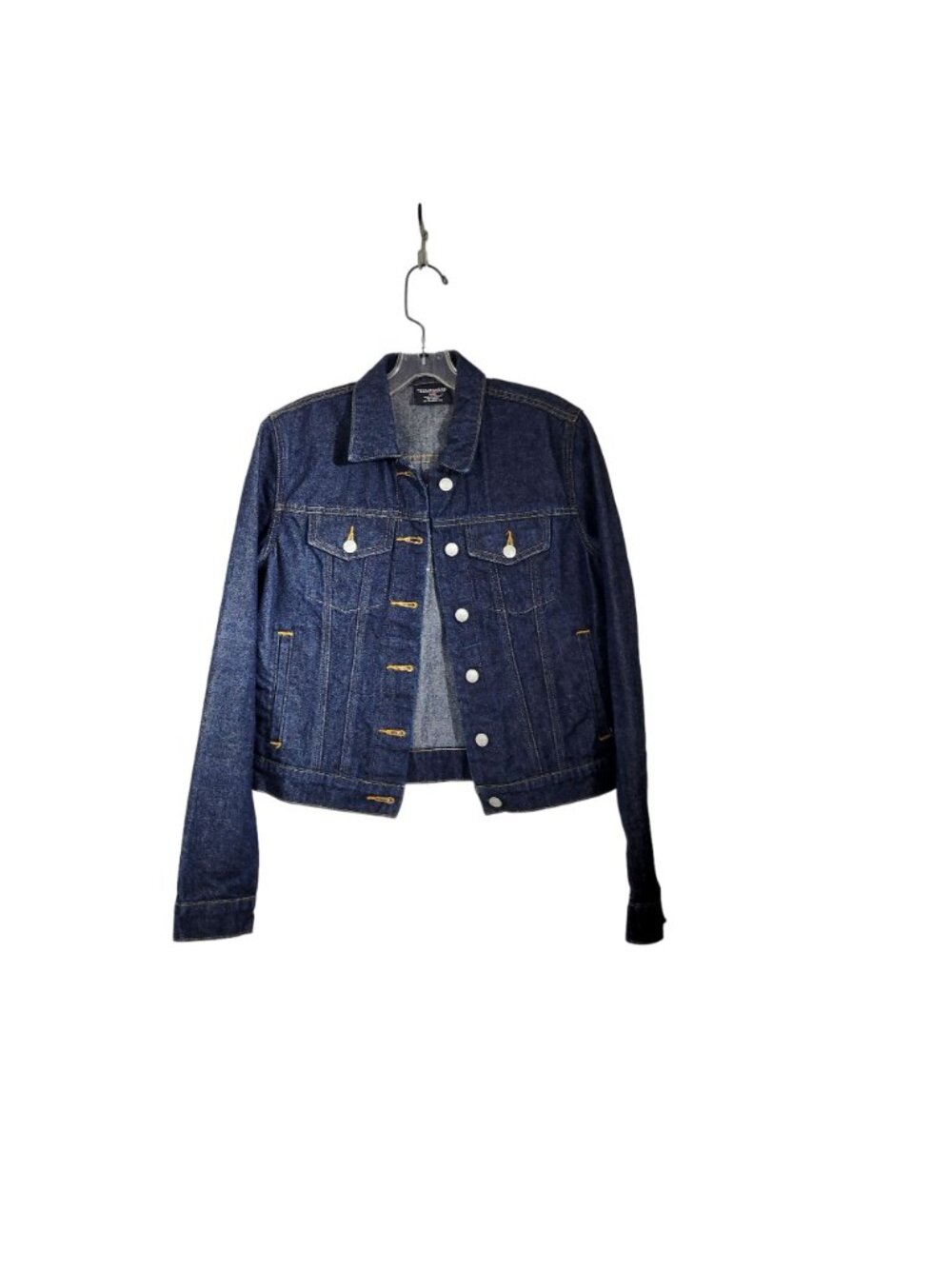 Polo Jeans Co. Ralph Lauren Studded American Flag Logo Denim Jacket - Picture 3 of 4